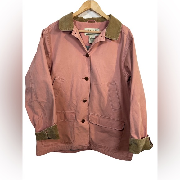 L.L. Bean Jackets & Blazers - L.L. Bean Women’s Pink Barn Coat – XL – Corduroy Collar